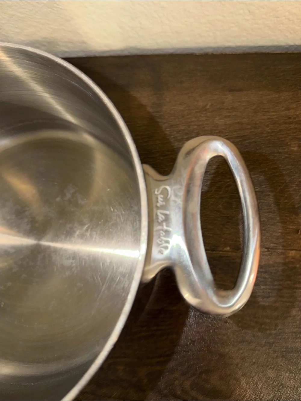 Sur La Table 8” Stainless Steel Chef Pan Saucepan with Helper Handle